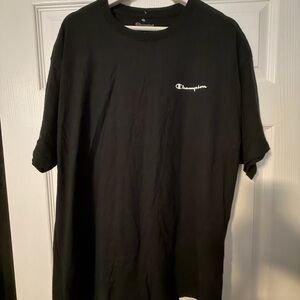 Champion Men's Black Tee with Logo
